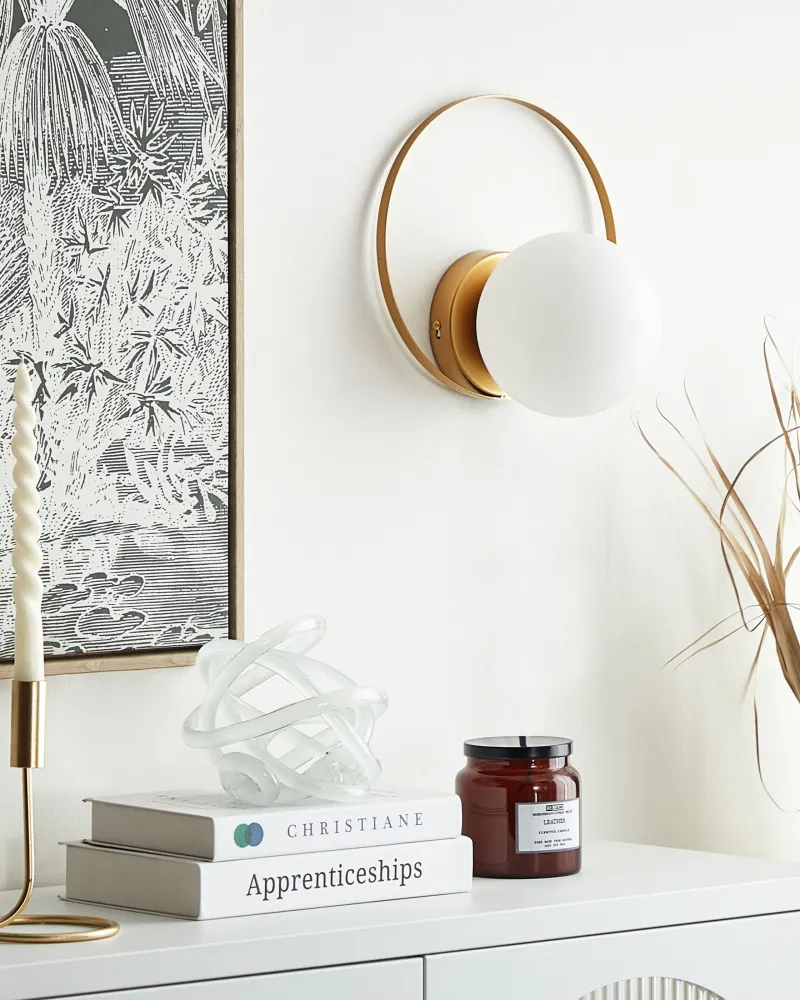 Metal Wall Lamp Gold SNOWY