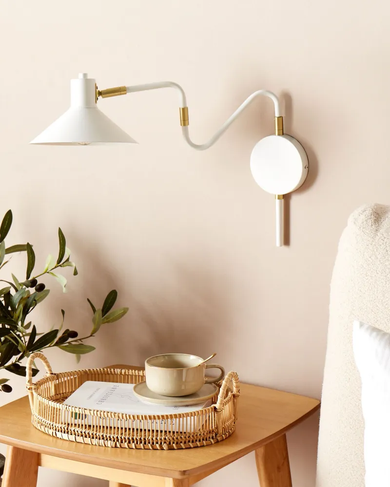 Metal Wall Lamp White BALIEM