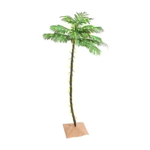 Palmeira com 96 luzes LED 180 cm branco febril