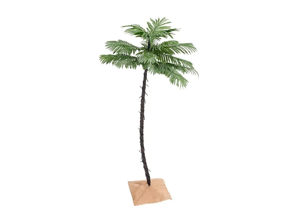 Palmeira com 96 luzes LED 180 cm branco febril