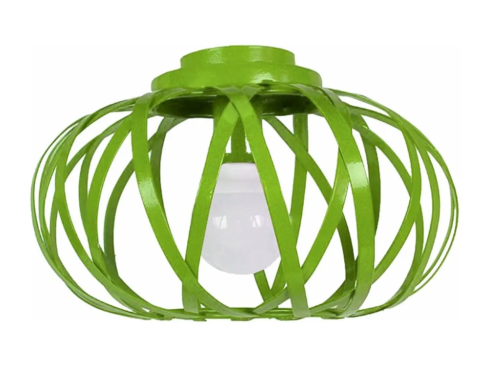 Plafonier TOSEL CITROUILLE metálico globo Verde D35 x H22 cm