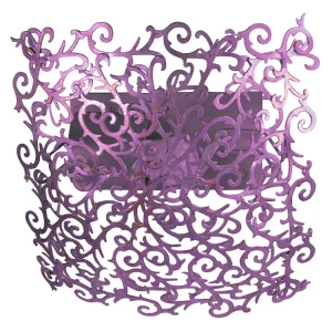 Plafonier TOSEL LYS PLUS metálico geométrico roxo D25 x H9 cm Alumínio Anodizado