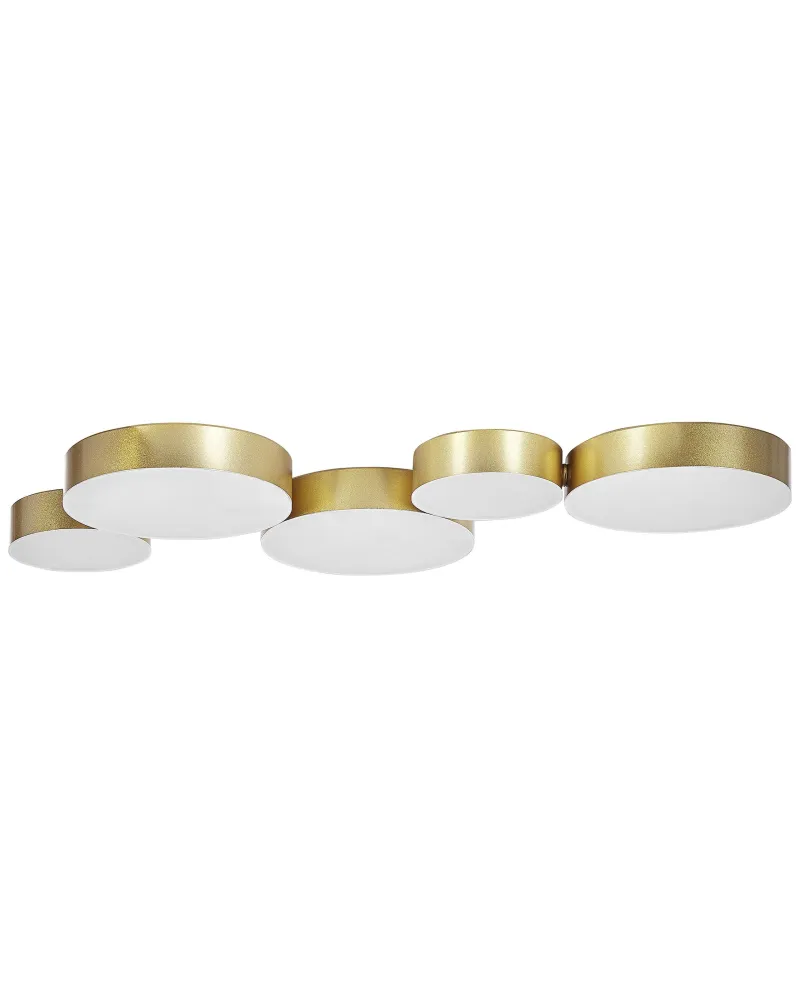 Profissional de Alta Performance Candeeiro de teto com 5 focos LED em metálico dourado LUGA