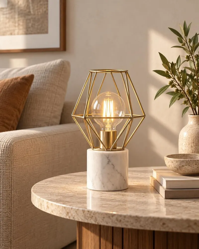 Profissional de Alta Performance Metal Table Lamp Brass MOONI Pequeno