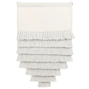 Sensor de Movimento Cotton Macramé Wall Hanging Branco THUL