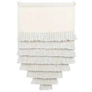 Sensor de Movimento Cotton Macramé Wall Hanging Branco THUL