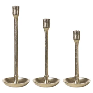 Set 3 Candle Holders LIWUNG Metal Âmbar