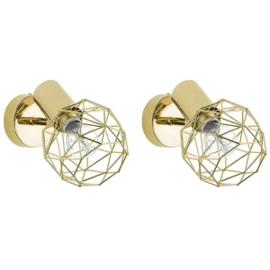 Set 2 Metal Spotlight Lamps Âmbar CHENAB