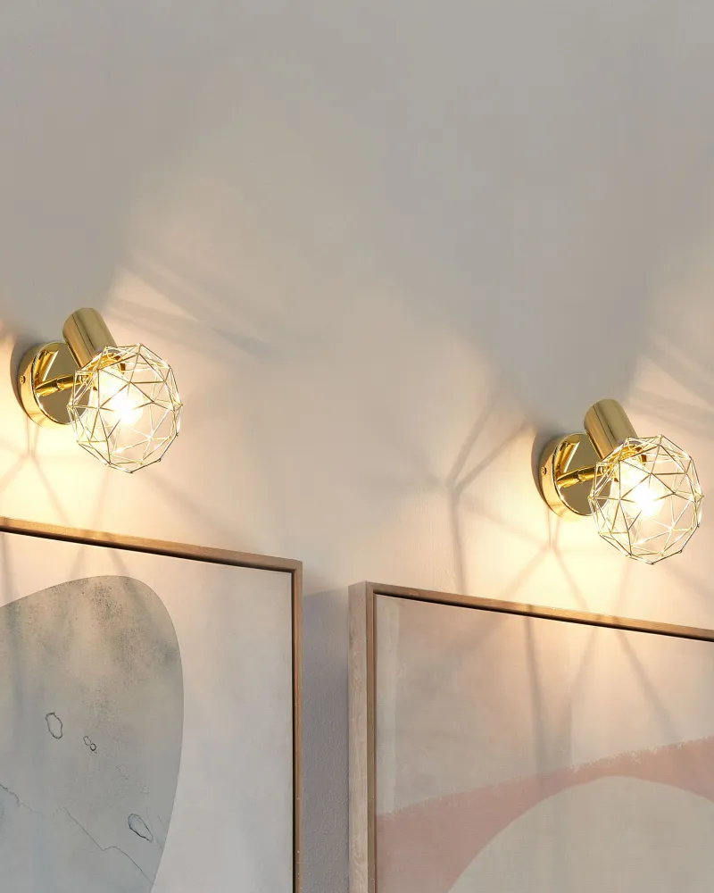 Set 2 Metal Spotlight Lamps Âmbar CHENAB