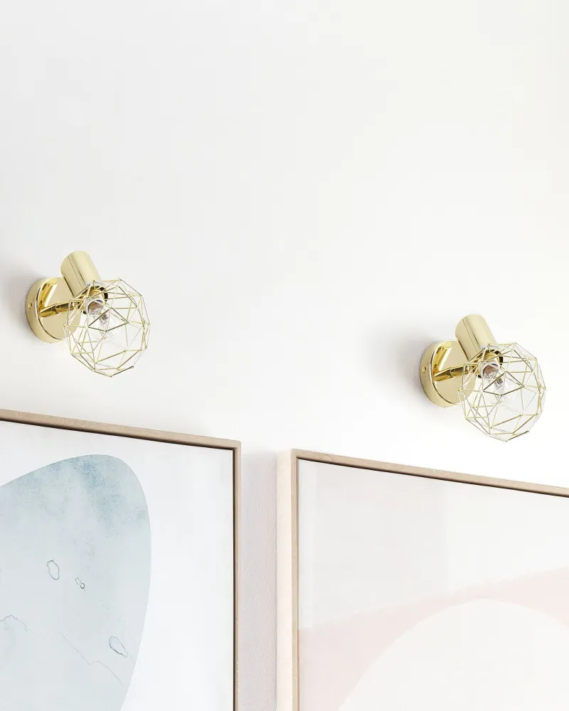 Set 2 Metal Spotlight Lamps Âmbar CHENAB