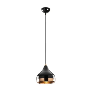 Soquete Adaptador Candeeiro de teto em metálico - Candeeiro D. 17 x . 25/112 cm - Preto e acobreado - YILDO