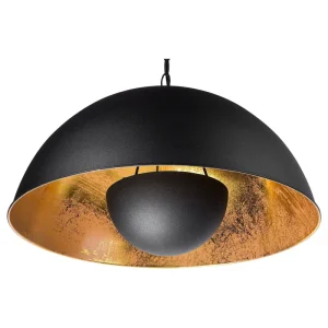 Soquete Adaptador Candeeiro de teto preto e dourado THAMES II