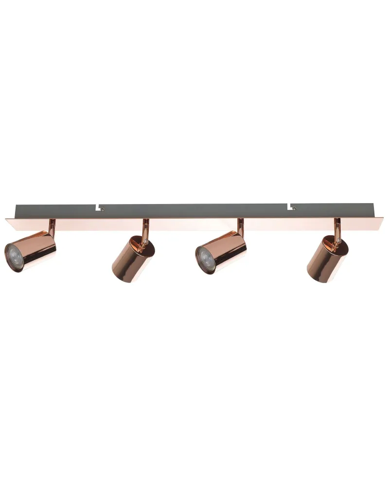 Soquete Adaptador 4 Light Spotlight Metal Bar Tom ferrugem TIGRIS