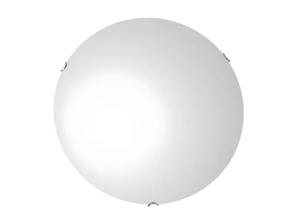 Soquete Adaptador Lâmpada de Tecto Alaska, Crómio, Branco, 40x40x11 cm, EPIKASA