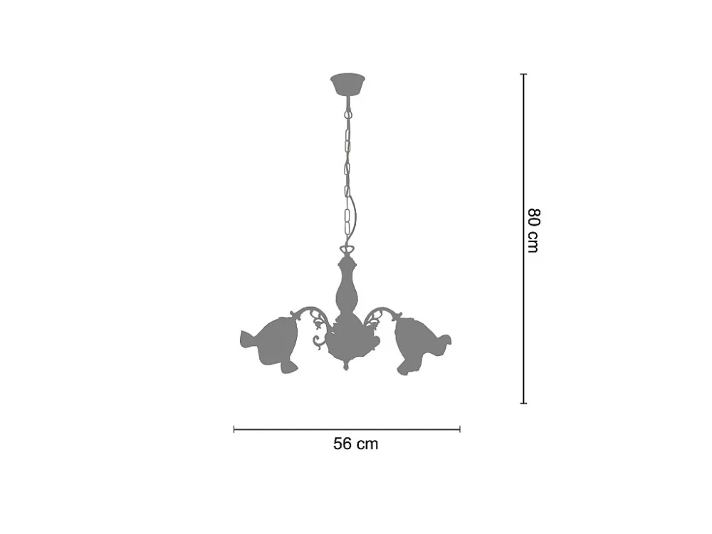 Soquete Adaptador Lustre TOSEL PAMPILLES lâmpada decorativa abaulado âmbar D24 x H46 cm