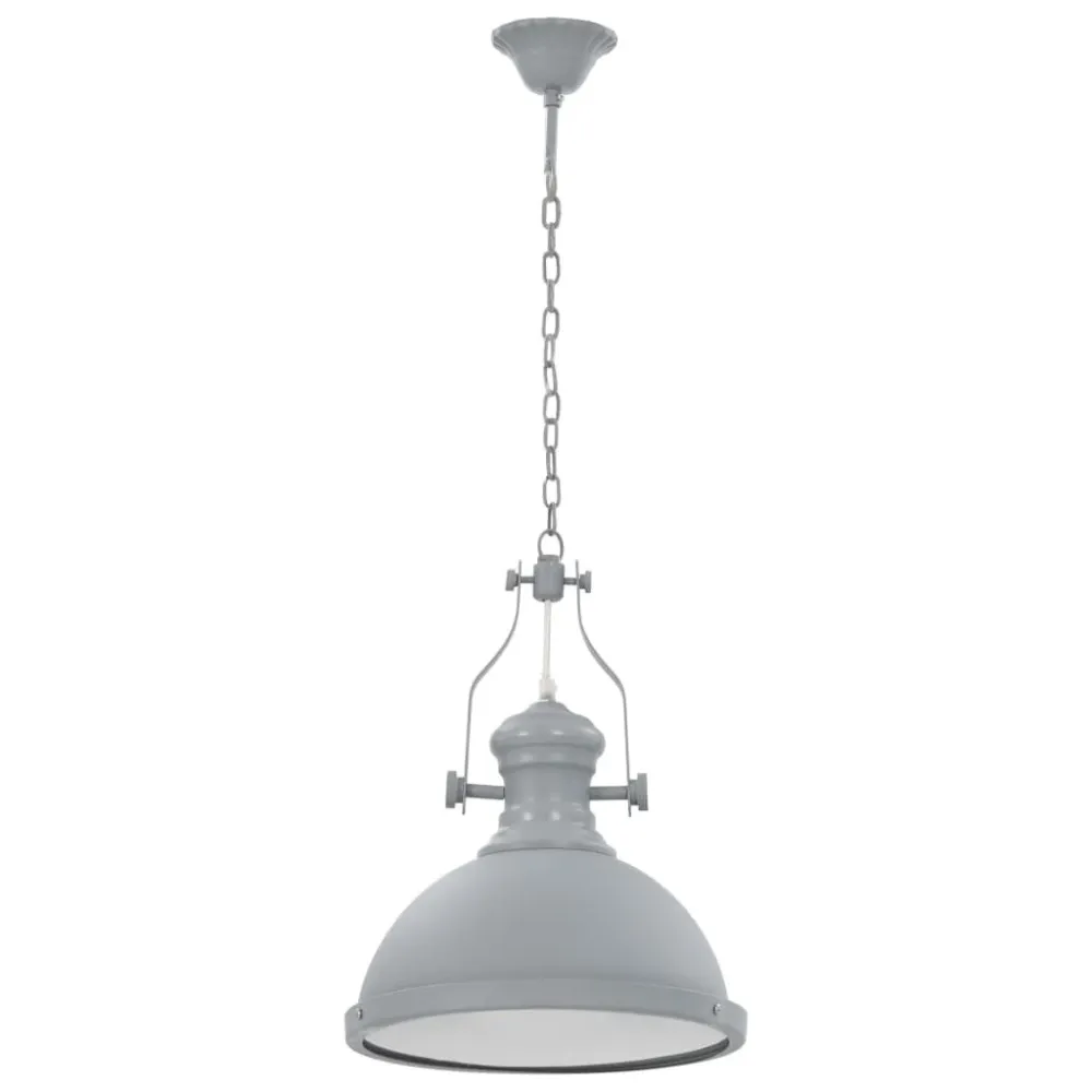 Suporte para Pendente Candeeiro de teto redondo E27 cinzento