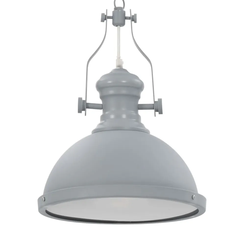 Suporte para Pendente Candeeiro de teto redondo E27 cinzento