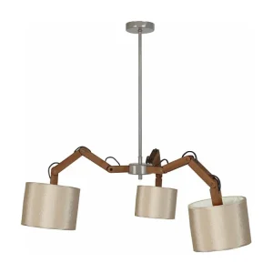 Suporte para Pendente Lustre TOSEL FREKI tecido braço cilindro D35 x H155 cm