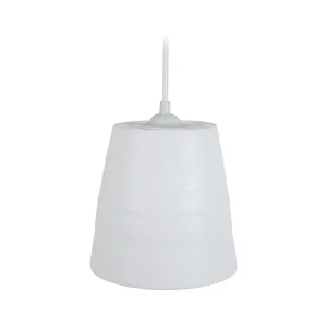 Suporte para Pendente Suspensão TOSEL ONDULADA metálico cônico vermelho D35 x H77 cm