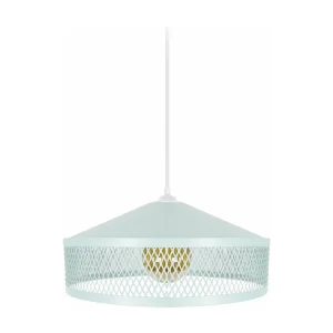 Suspensão TOSEL ADONIS metálico cúpula azul D33 x H70 cm para Fita LED RGB