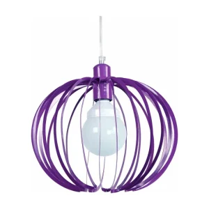 Suspensão TOSEL AFONSO metálico globo roxo D25 x H85 cm