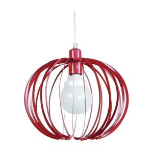 Suspensão TOSEL AFONSO metálico globo vermelho D25 x H85 cm