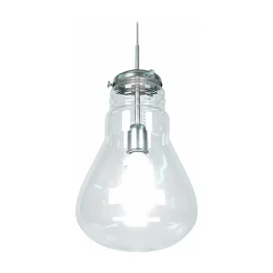 Suspensão TOSEL AMPOULES vidro abaulado distinto D28 x H88 cm