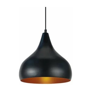 Suspensão TOSEL CAMBERRA metálico rasgar preto D27 x H85 cm | Entrega Rápida e Segura