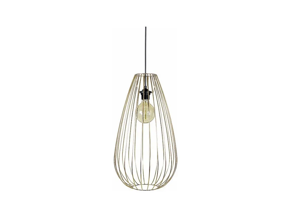 Suspensão TOSEL CIVIDALE metálico geométrico Dourado D29,5 x H112 cm