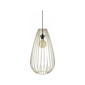 Suspensão TOSEL CIVIDALE metálico geométrico Dourado D29,5 x H112 cm