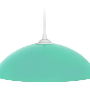 Suspensão TOSEL DEMI LUNE metálico cúpula taupe D29,5 x H68 cm