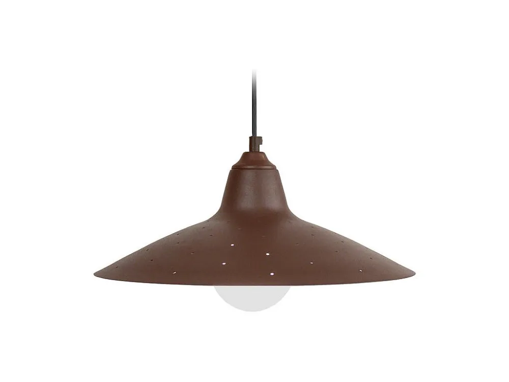 Suspensão TOSEL HOLES metálico globo cinza D50 x H110 cm