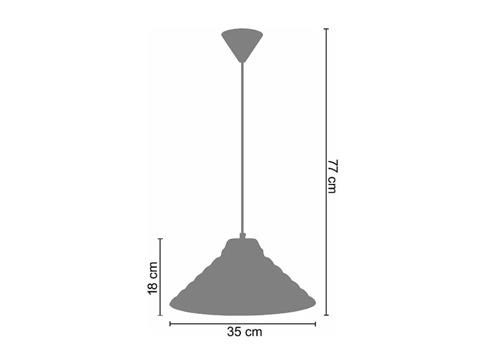 Suspensão TOSEL ONDULÉ metálico oval bronze D33 x H80 cm