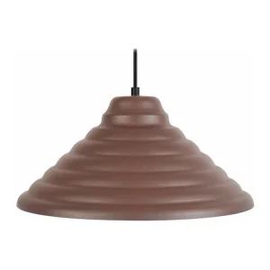 Suspensão TOSEL ONDULÉ metálico oval Dourado D33 x H80 cm Cabo 5 Metros