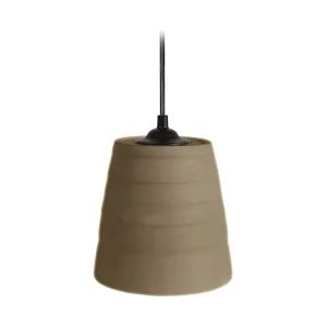 Suspensão TOSEL ONDULADA metálico oval cinza D33 x H80 cm
