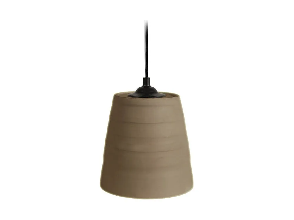 Suspensão TOSEL ONDULADA metálico oval cinza D33 x H80 cm