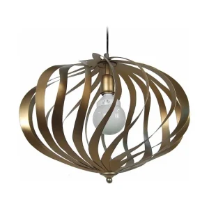 Suspensão TOSEL OVALIA metálico globo cobre D20 x H77 cm
