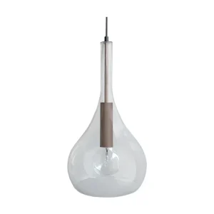Suspensão TOSEL TREVISO metálico geométrico cinza D26 x H88 cm