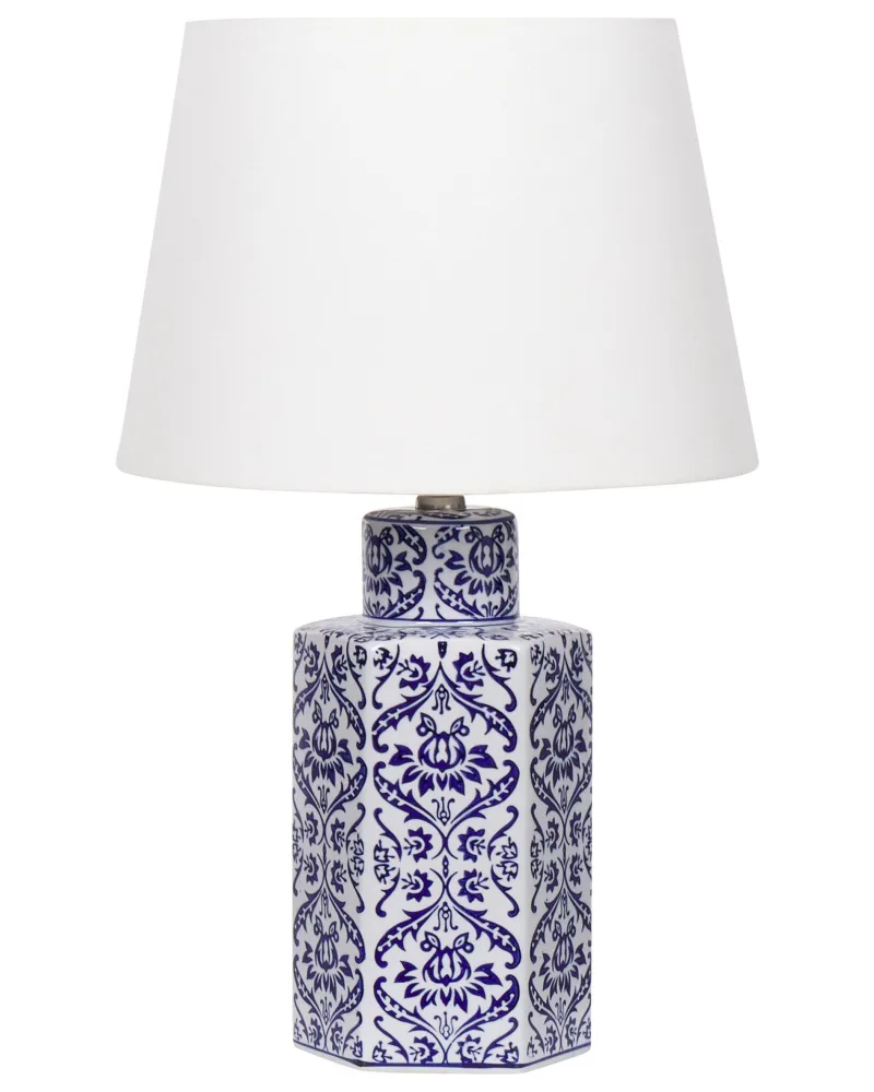 Table Lamp Branco and Blue MARCELIN (À Prova d'Água)