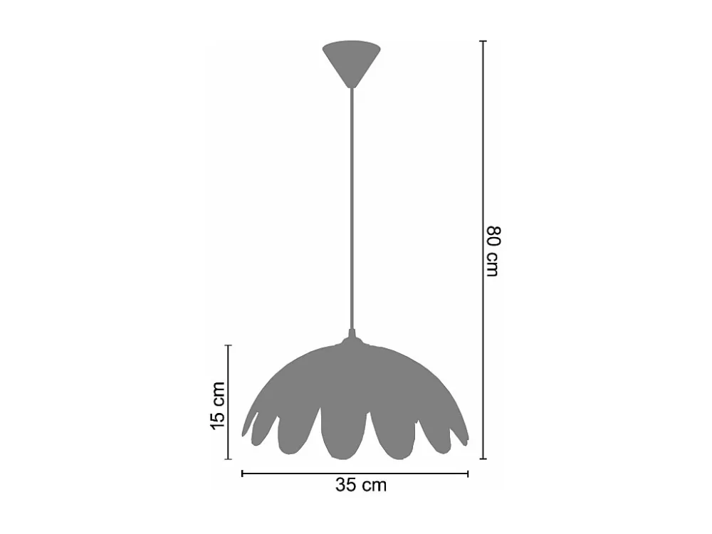 Transformador para Spot Suspensão TOSEL CLOCHE metálico cúpula cinza D31 x H90 cm