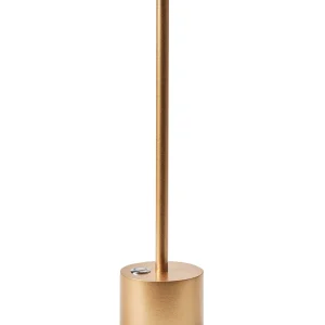 Wireless Metal Table Lamp Gold LIZANDRO