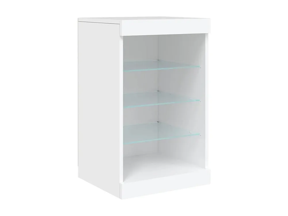 Aparador com luzes LED 41x37x67 cm branco Alumínio Anodizado