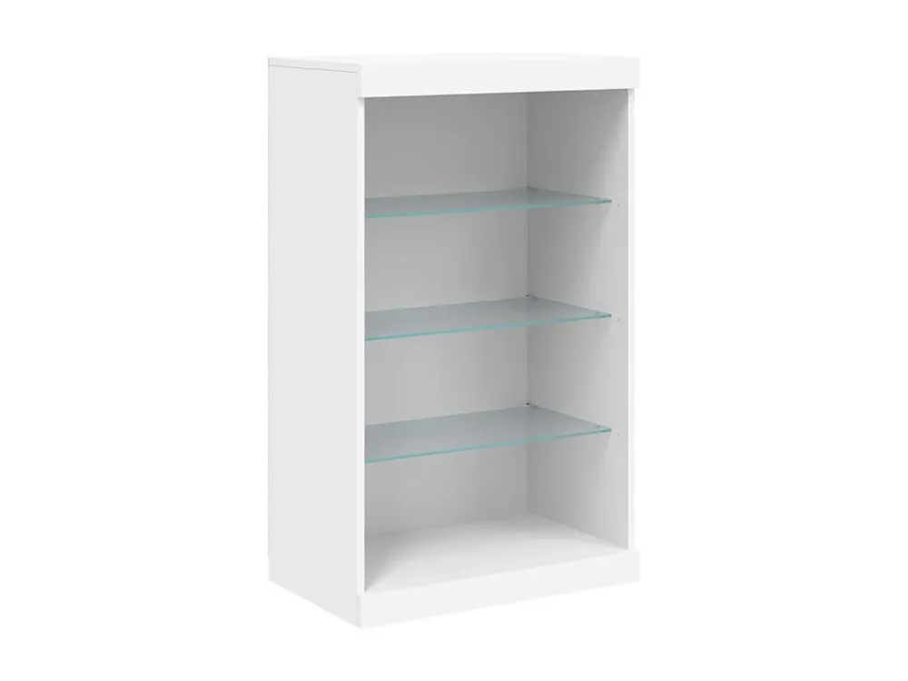 Aparador com luzes LED 60,5x37x100 cm branco Cabo 5 Metros