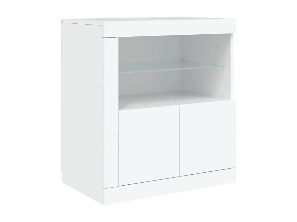 Aparador com luzes LED 60,5x37x67 cm branco com Sensor de Luz Diurna