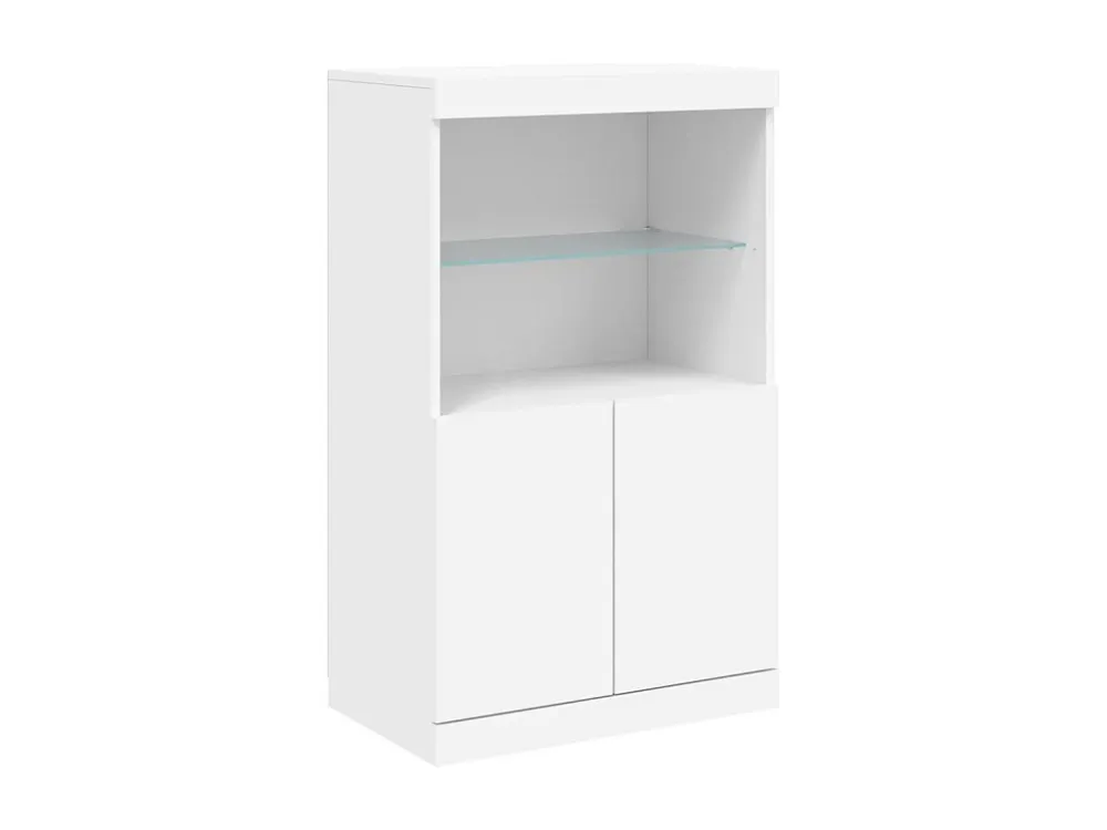 Cabo de Prolongamento Aparador com luzes LED 60,5x37x100 cm branco