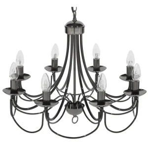 8 Light Chandelier Ébano TEESTA
