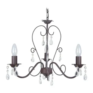 Lustre TOSEL PAMPILLES C lâmpada decorativa braço óbvio D52 x H67 cm com Sensor de Luz Diurna