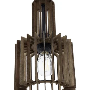 Pendant Lamp Dark Wood NIARI para Instalação em Sanca