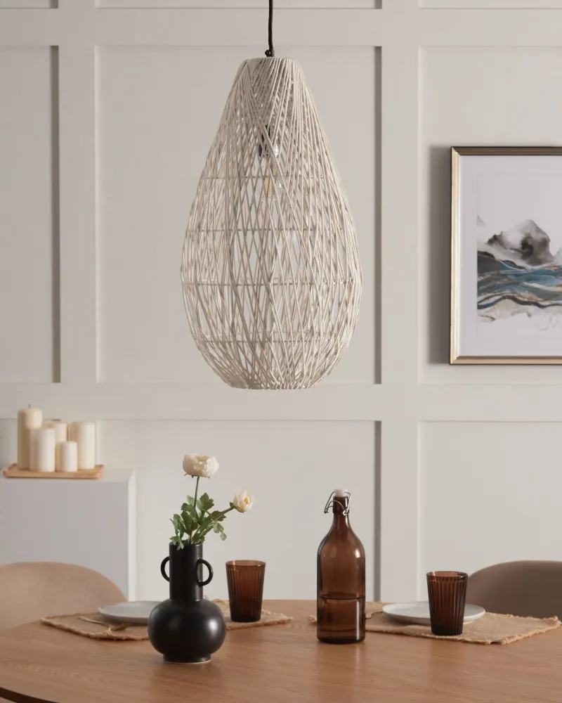 Rope Pendant Lamp Cor creme ANNOTTO