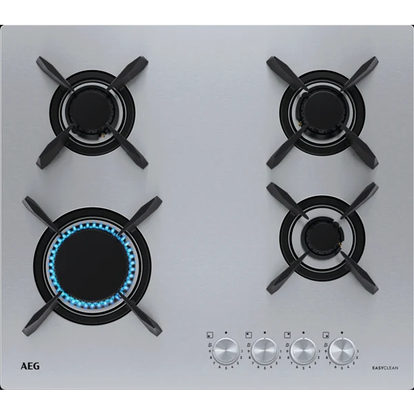 Luminária para Loja Placa Gás AEG HGB64423UZ | 4 Queimadores, ço inoxidável, 60cm